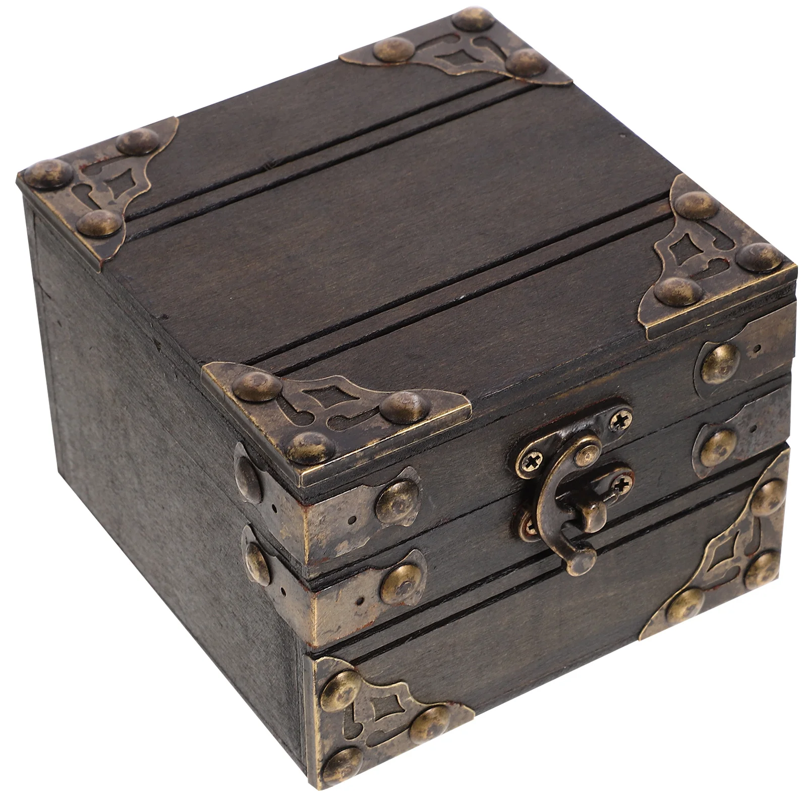 

Vintage Wooden Storage Box Jewelry Candy Keepsakes Trinket Organizer Treasure Chest Gift Box Decorative Photo Prop