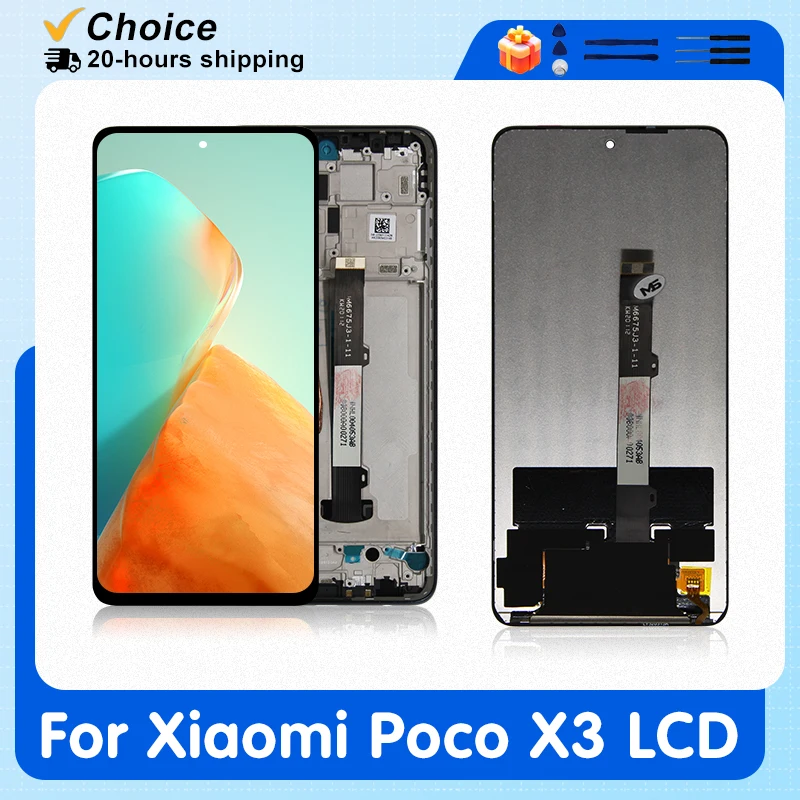 6,67 Zoll IPS LCD für Xiaomi Poco X3 NFC Display X3 M2007J20CG Touchscreen-Digitizer für Poco X3 Pro LCD M2102J20SG Ersatzteile