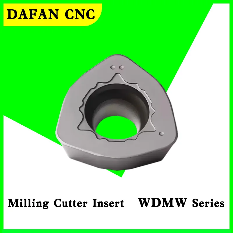 WDMW080520ZTR High Feed CNC Milling Insert, Carbide, for Steel/Stainless/Cast Iron/Cast Steel, Precision Machining