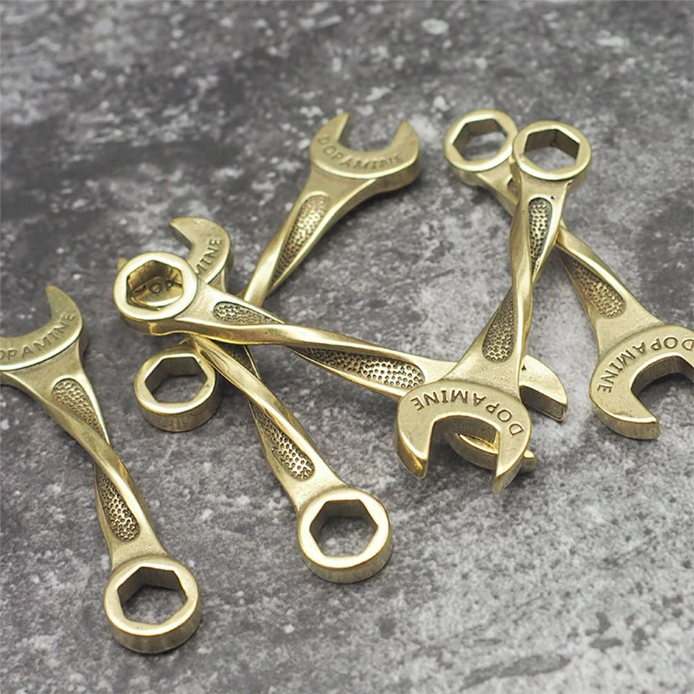 

Латунный гаечный ключ, брелок-подвеска, прочные легкие подвесные украшения для ключей, сумки, креативные подарочные аксессуары, брелок-подвески