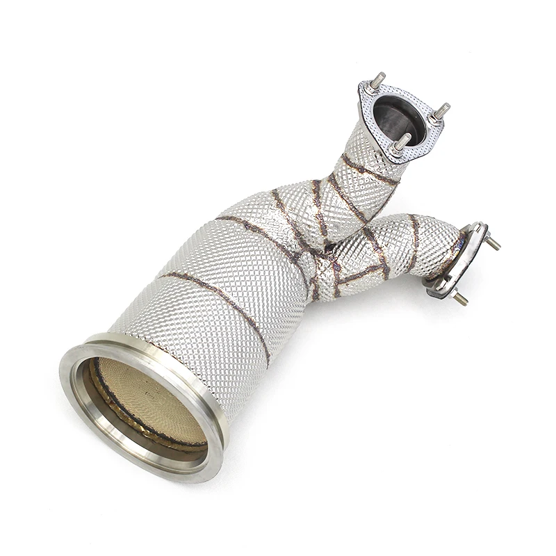 

OEM Catted Exhaust Pipes For Audi SQ5 FY 3.0T 2017-2023 Stainless Steel High Flow Downpipe With Heat Shield