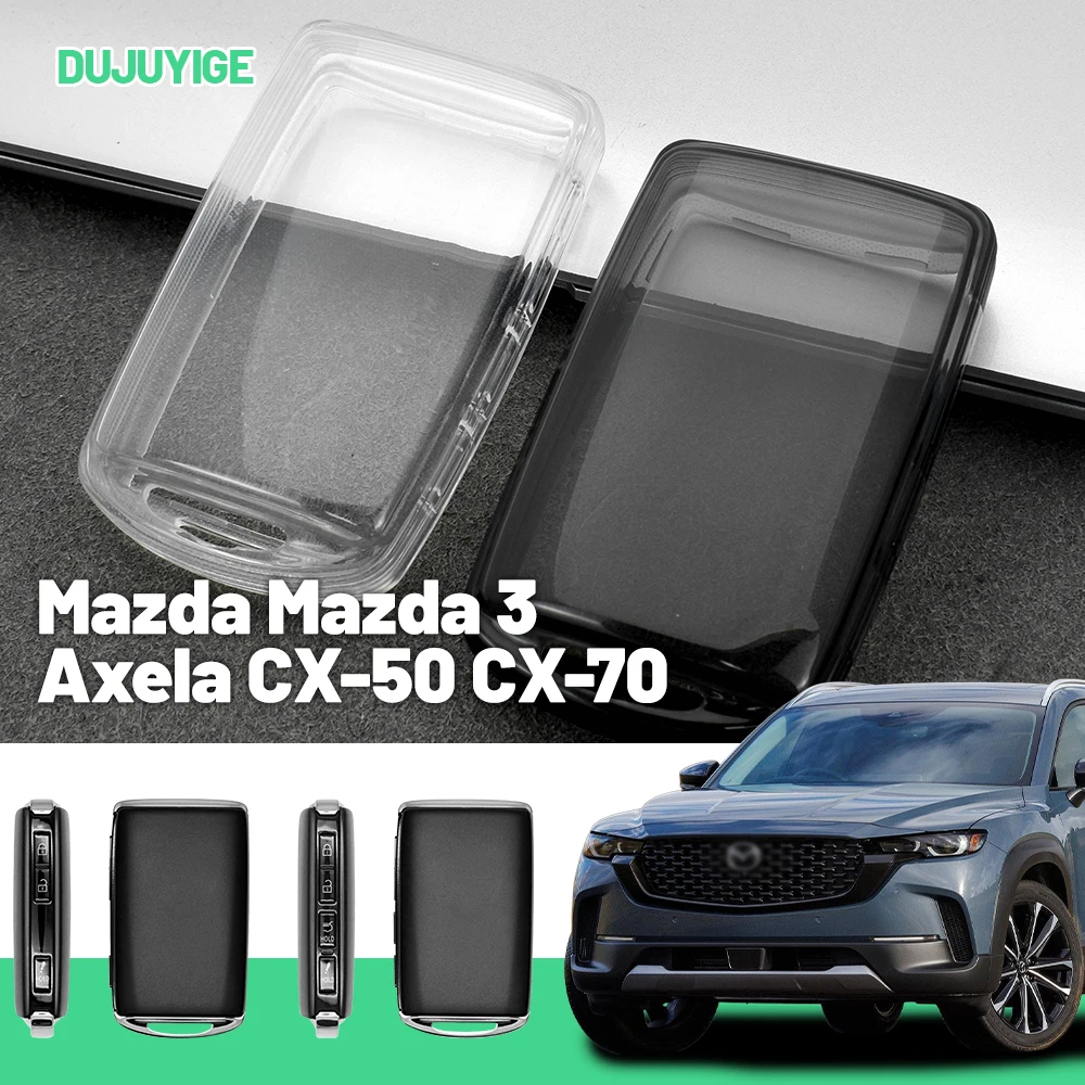 

Clear TPU Car Key Case For Mazda Mazda 3 Axela CX-50 CX-70 CX-80 MX-5 Miata Key Fob Cover Protector Shell Auto Accessories