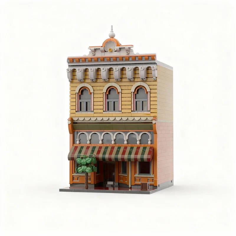 1928pcs MOC Magic Kingdom Main Street Bakery 2 Disnay Model Building Blocks Christmas Gifts Toys Art Assemble 3D Collection