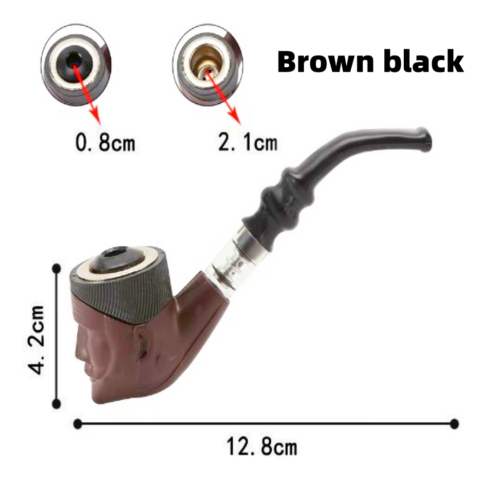 1pcs Resin Tobacco Pipe Detachable Cleaning Rubber Pipe with Inner Groove Filter Unique Personality Design Durable Smoke Pipe