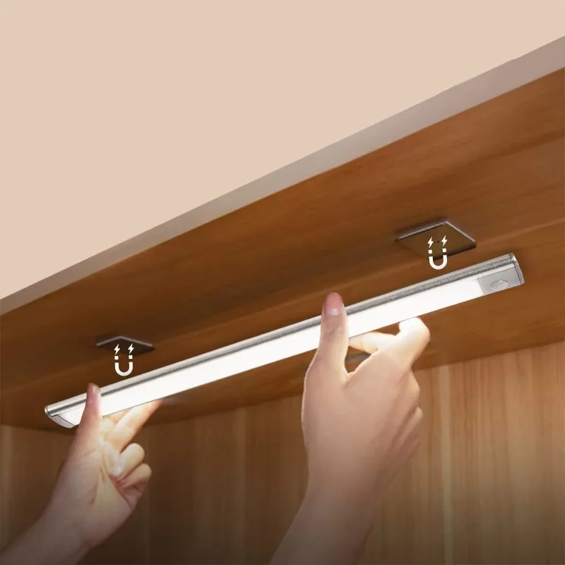 

Smart Light Emitting Diode Cabinet Light 1500mAh Built-in Battery Modern Magnetic Motion