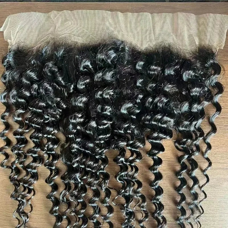 22 Zoll 13x6 Lace Frontal Deep Wave Remy Echthaar Natürliche Farbe 150% Dichte Vorgezupftes Babyhaar für Schwarze Frauen Täglicher Gebrauch – Detail 4