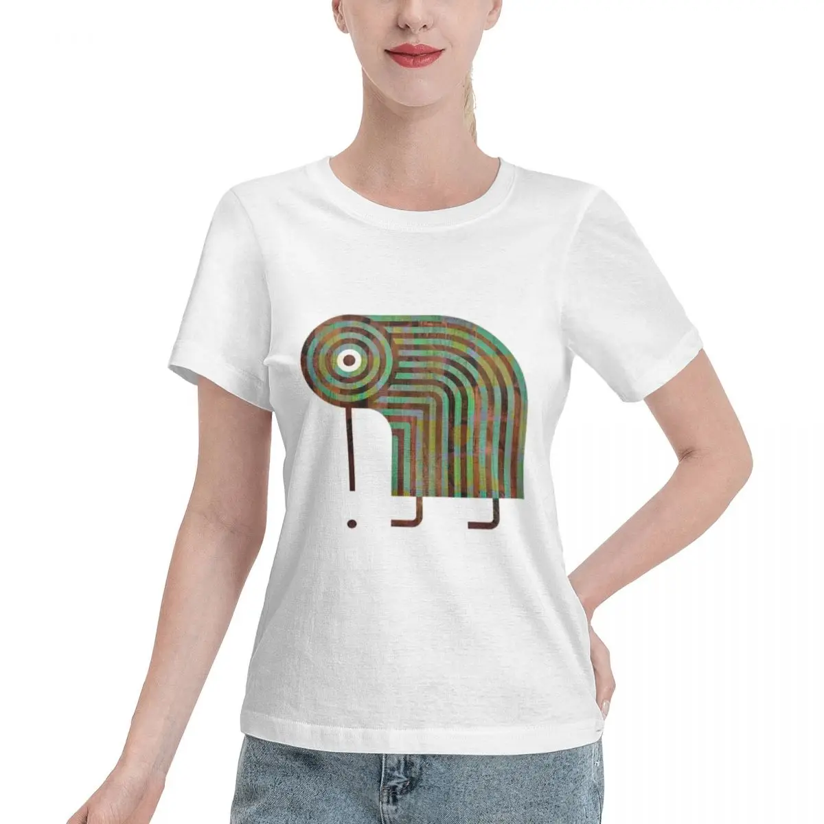 Premium Fabric Kiwi Boxy Women's T-shirt Street Fashion Slim Friendly Top