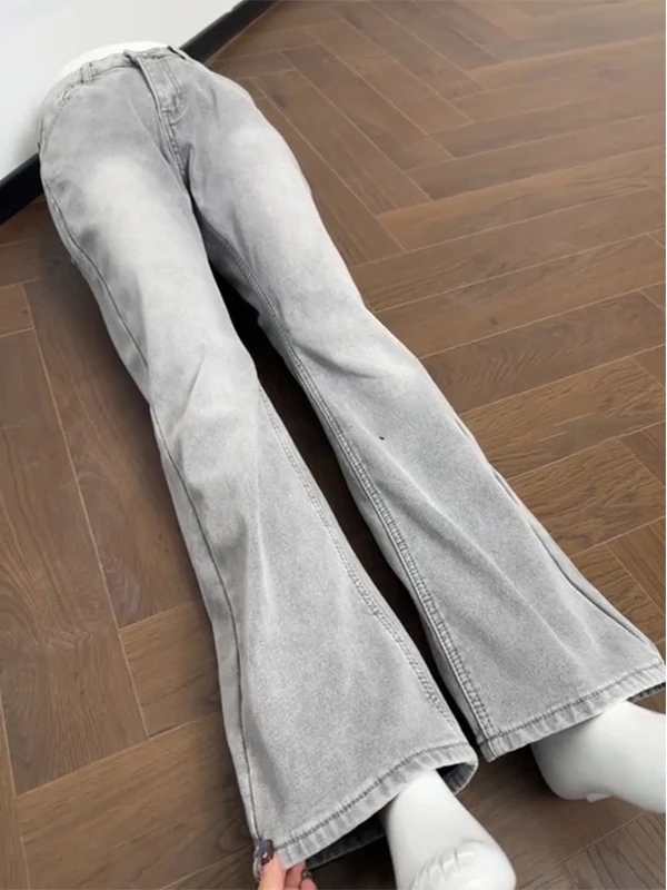 

American Sle e ey Bell Bot Men's High Street Vibe Knife Jeans Clean Fit Slimming Extended Straight Leg Pants