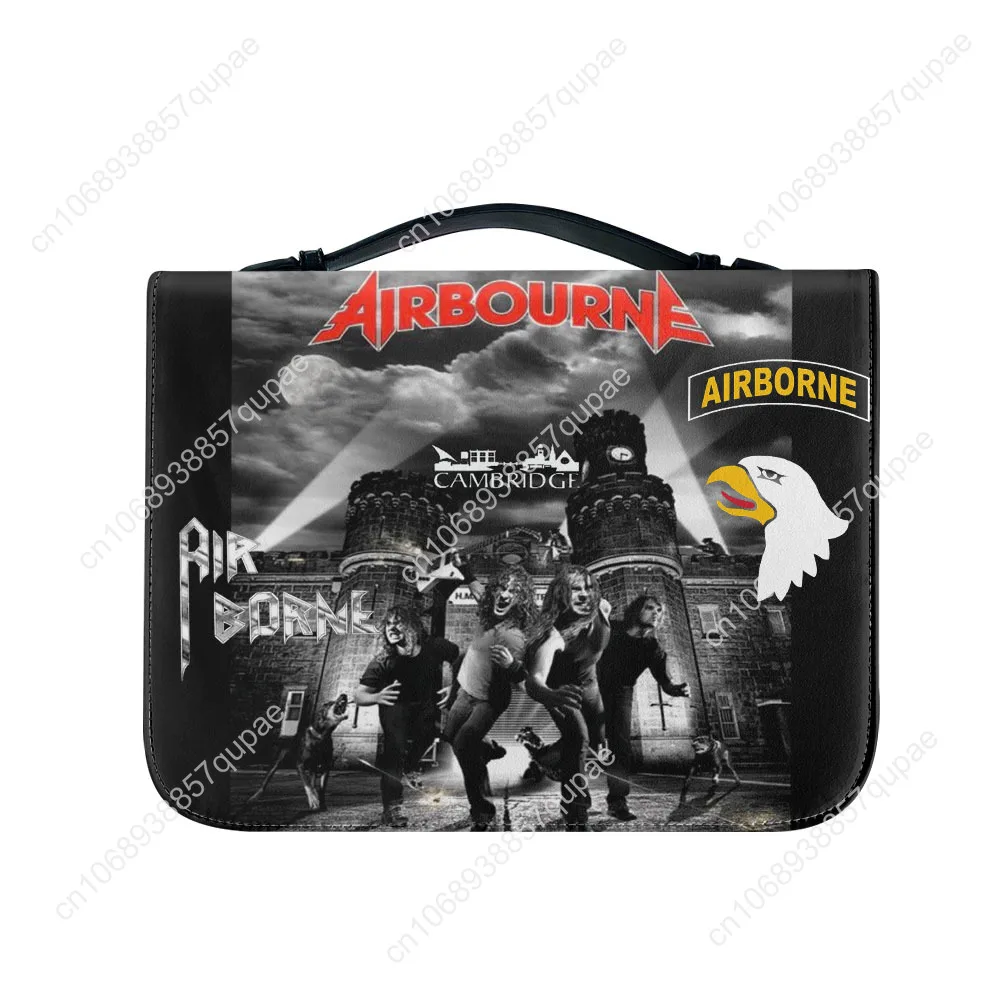 Airbourne Australian Rock band Bible Bags Christian Gifts Cover Bible Pack Waterproof Leather Bag Pockets Package Case