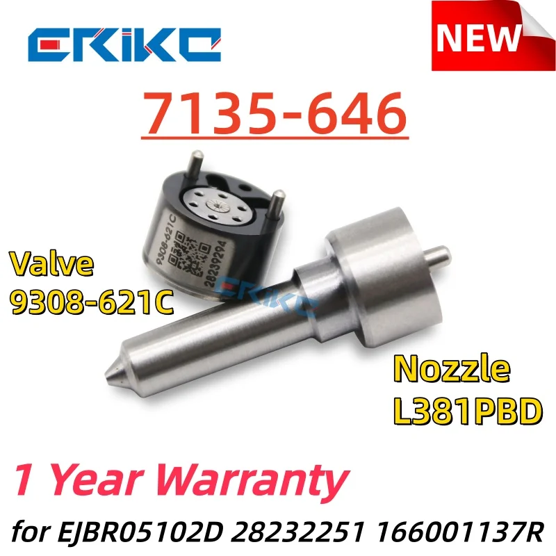 Diesel Fuel Injector Repair Kit 7135-646 Sprayer Nozzle L381PBD Valve 9308-621C for DACIA LOGAN EJBR05102D 28232251 166001137R