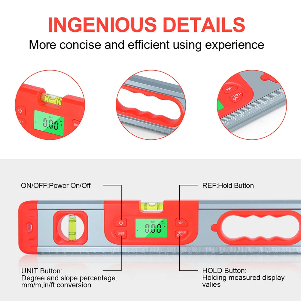 

Mini Digital Level Gauge Protractor Inclinometer Bubble Measuring Tool For Woodworking Engineering Decoration Angle Finder