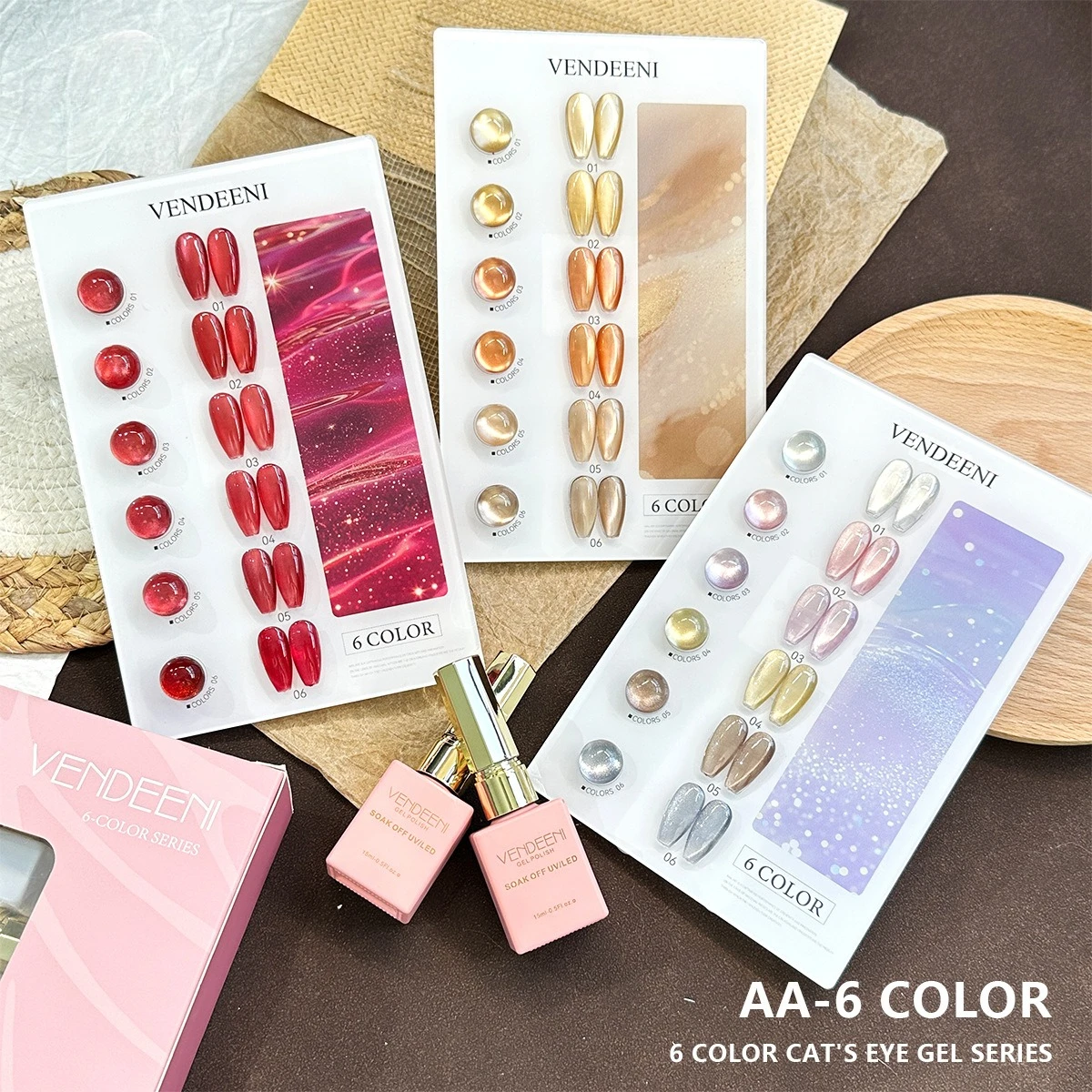 Zestaw lakierów hybrydowych do paznokci z efektem kociego oka, z koralikami szklanymi, na jesień i zimę, magnetyczny, UV LED, do zmywania, lakier żelowy z efektem kociego oka z kryształkami, z ekspozytorem.