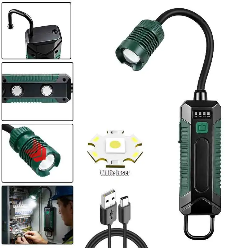 

Новый 2026: Универсальный фонарь для кемпинга 360°, 15000 люмен, белый лазерный фонарик, аварийное освещение для улицы, фонарь для обслуживания автомобиля с магнитом