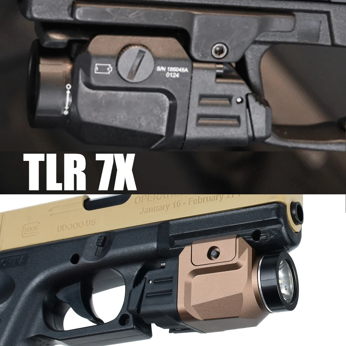 

Tactical TLR-7 X Strobe Scout Light LED Airsoft Weapons Flashlight for Glock 17 19 Streamlight Hunting Pistol Gun Accessories