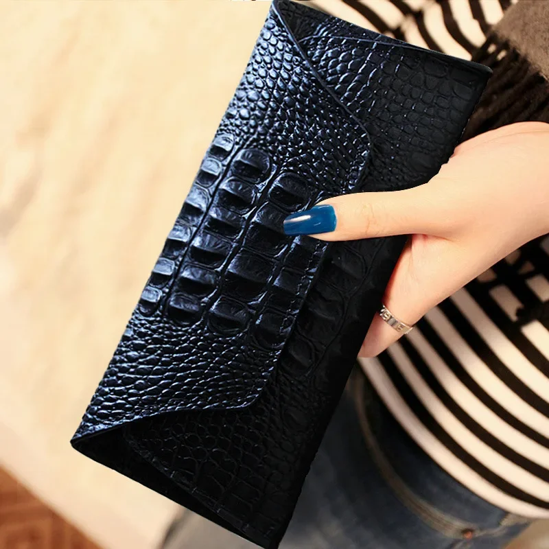 2024 New Fashion Cow Genuine Leather Women Long Wallet Real Leather Female Luxury Organizer Clutch Girl Lady Gift Cash Purse