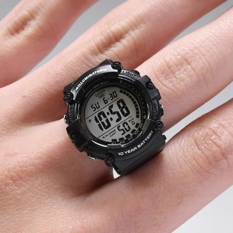 STASTO 3-я бомба CASIO Casio часы в форме кольца твист яйцо миниатюрное кольцо часы периферийные ручные модели дисплей подарочные игрушки