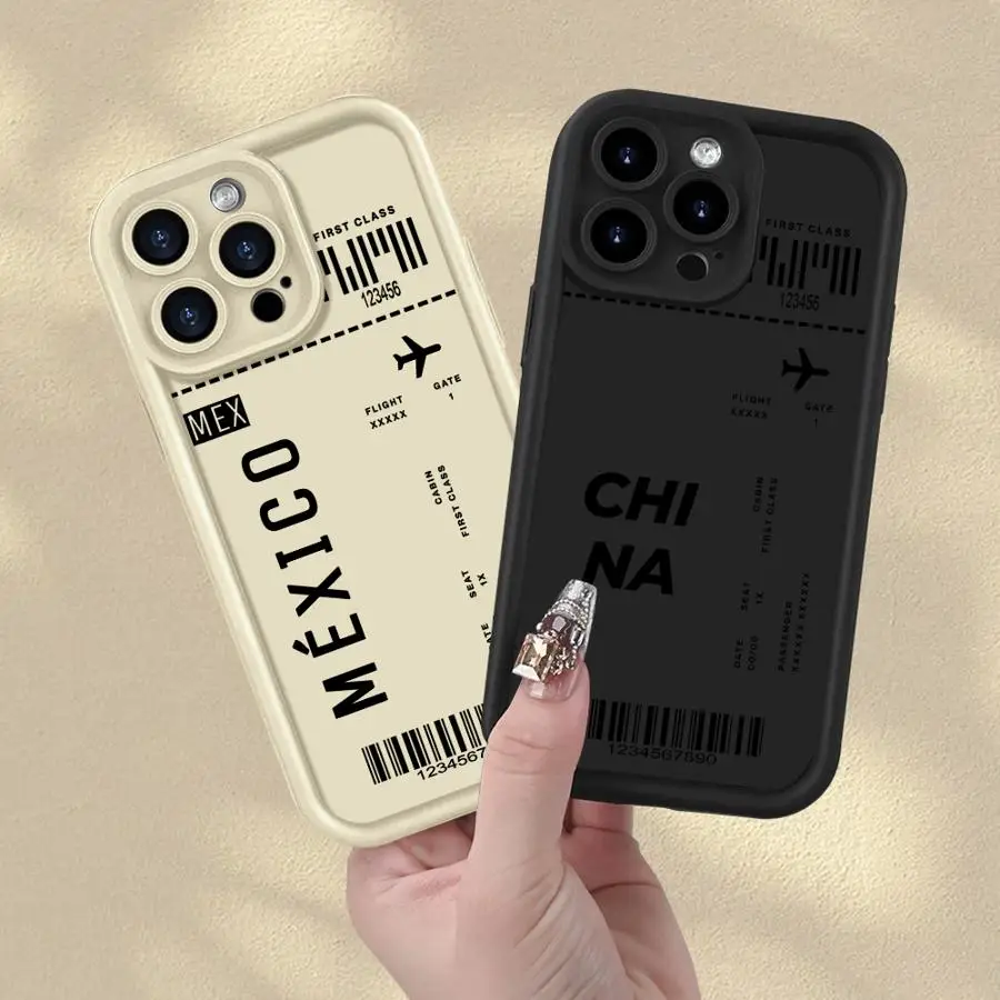 حافظة لهاتف آيفون XR 13 12 11 Pro Max 15 16 14 Plus XS Max 17 Air 16e من السفر في الصين