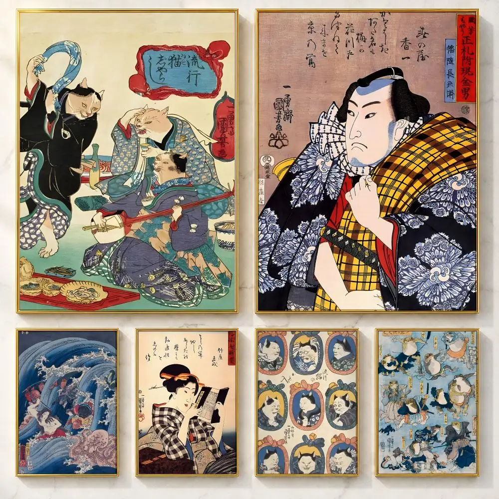 Ukiyo-e Artist Utagawa Kuniyoshi Poster HD art sticky wall waterproof home living room bedroom bar aesthetic decoration