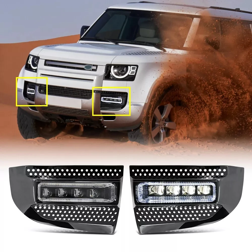 

Fog Light for Land Rover Defender 110 2020-2024 LED Lens Fog Light Defender lights Daylight Defender Lamp