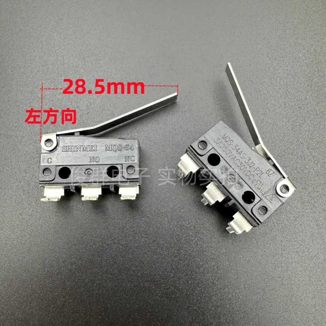 

10 шт./компл. микропереключатель MQS-54AS-3J2-P2L, 3 контакта, 3А, с функцией сенсорного нажатия и ограничением хода