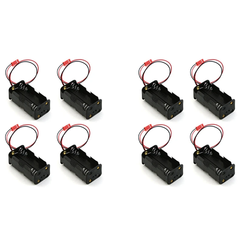 X18A-8Pack 6V 4XAA Battery Container Case Holder Pack Box JST Plug Receiver For HSP Redcat 1/8 1/10 RC Nitro Power Car Truck