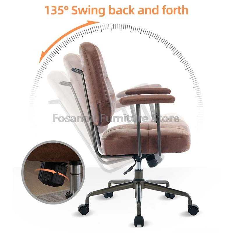 Комфортное игровое вращающееся кресло для домашнего обучения, регулируемые эргономичные офисные стулья с металлическим каркасом, прочное компьютерное кресло с откидной спинкой