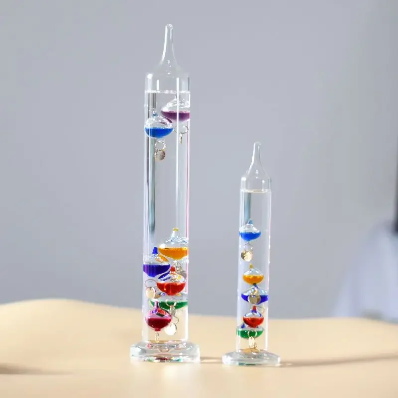 غاليليو ميزان الحرارة الملونة الكرة علقت غرفة نوم خزانة مشروبات غرفة المعيشة الفيزياء الديكور طالب عيد الميلاد