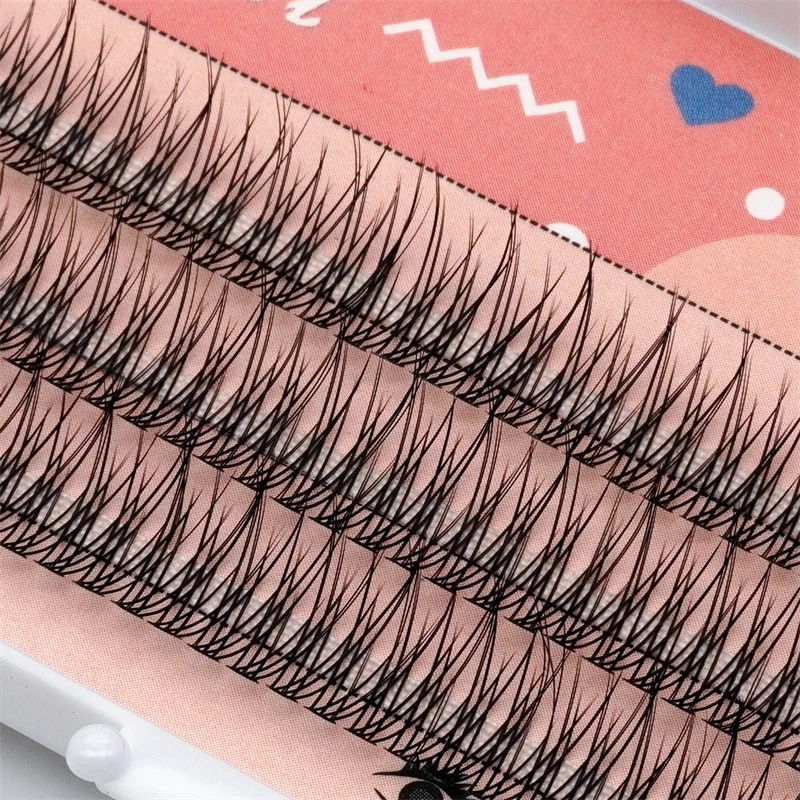 Anlinnet The Latest Korean Pop Fishtail Type Fashion Fish Tail  Eyelash Two Long Middle Short Plant Grafting False Eyelashes Who