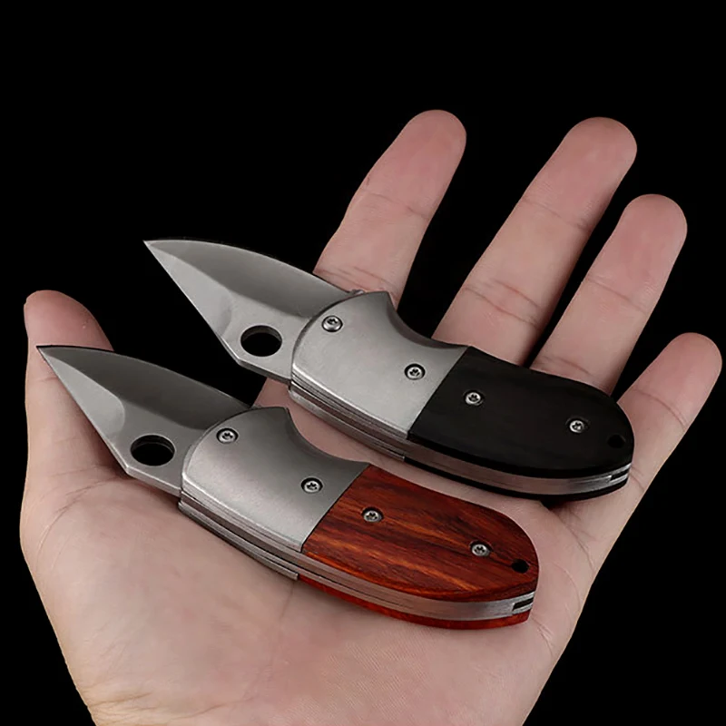 MINI Folding Knife High Hardness D2 Handle Express Pocket Knife EDC Outdoor Tool KeyPendant Knifves