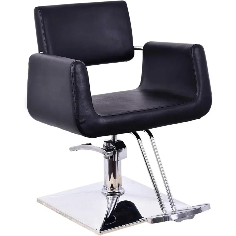 

Classic U Shape Hydraulic Salon Chair Faux Leather Hair Cutting Spa Beauty Styling Salon Equipment Swivel Stool Barber Furniture