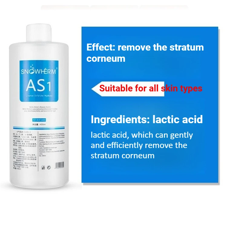 400ml AS1 SA2 AO3 Aqua Peel Solution for Facial Machine Skin Deep Cleaning with Replenish Water & Exfoliating Face Serum