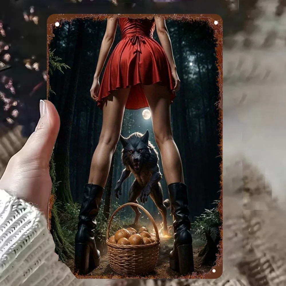 

2D metal wall art, 8x12 inches, with pre-drilled holes, durable iron decor for home or bar.