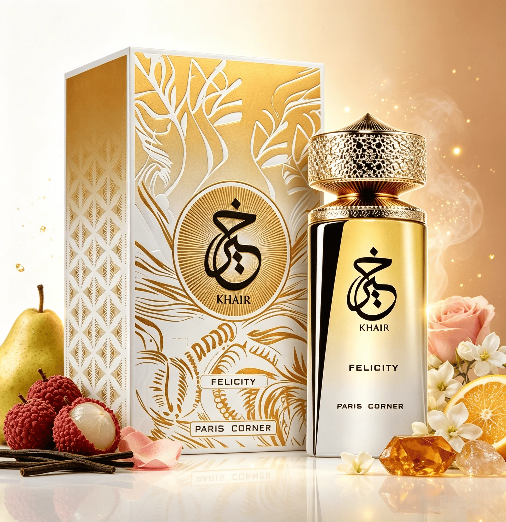 Paris Corner Kharis Eliotity3.4oz Neutral Perfume Spray, Up Regulation: Champagne Freesia Gooseberry Leaves, Middle Note: Musk Jasmine Roses, Base Note: Sugar Vanilla Musk, Light And Durable, Perfect Holiday Gift deodorant
