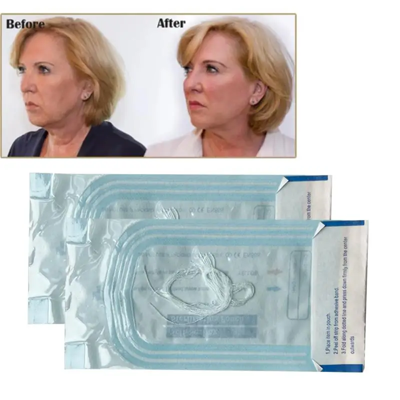 Anti-Rugas Face Filler, Linha de Proteína Ouro, 24K, Anti-Envelhecimento, Firming, Linha de Colágeno, Anti-Envelhecimento, Absorvível, 60Pcs