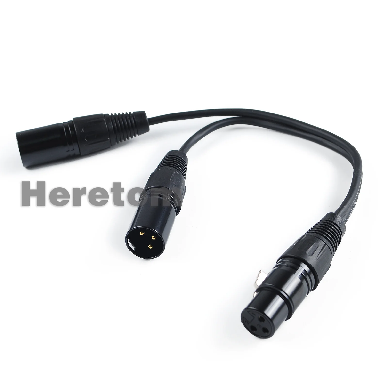 3-Pin XLR Female to Dual 2 Male Y Splitter Mic DJ Cable Adaptor 16 AWG extension For DVD Player Microphone