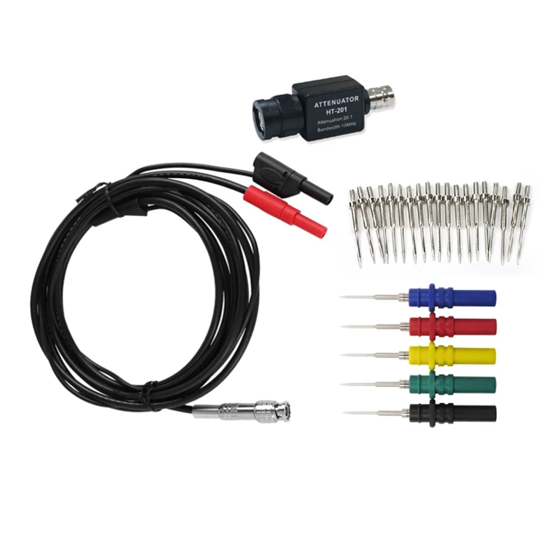 

AT14 Oscilloscope Accessories Set HT30A Auto Test Leads HT307 Acupuncture Probe Set HT201 20:1 Attenuatorand