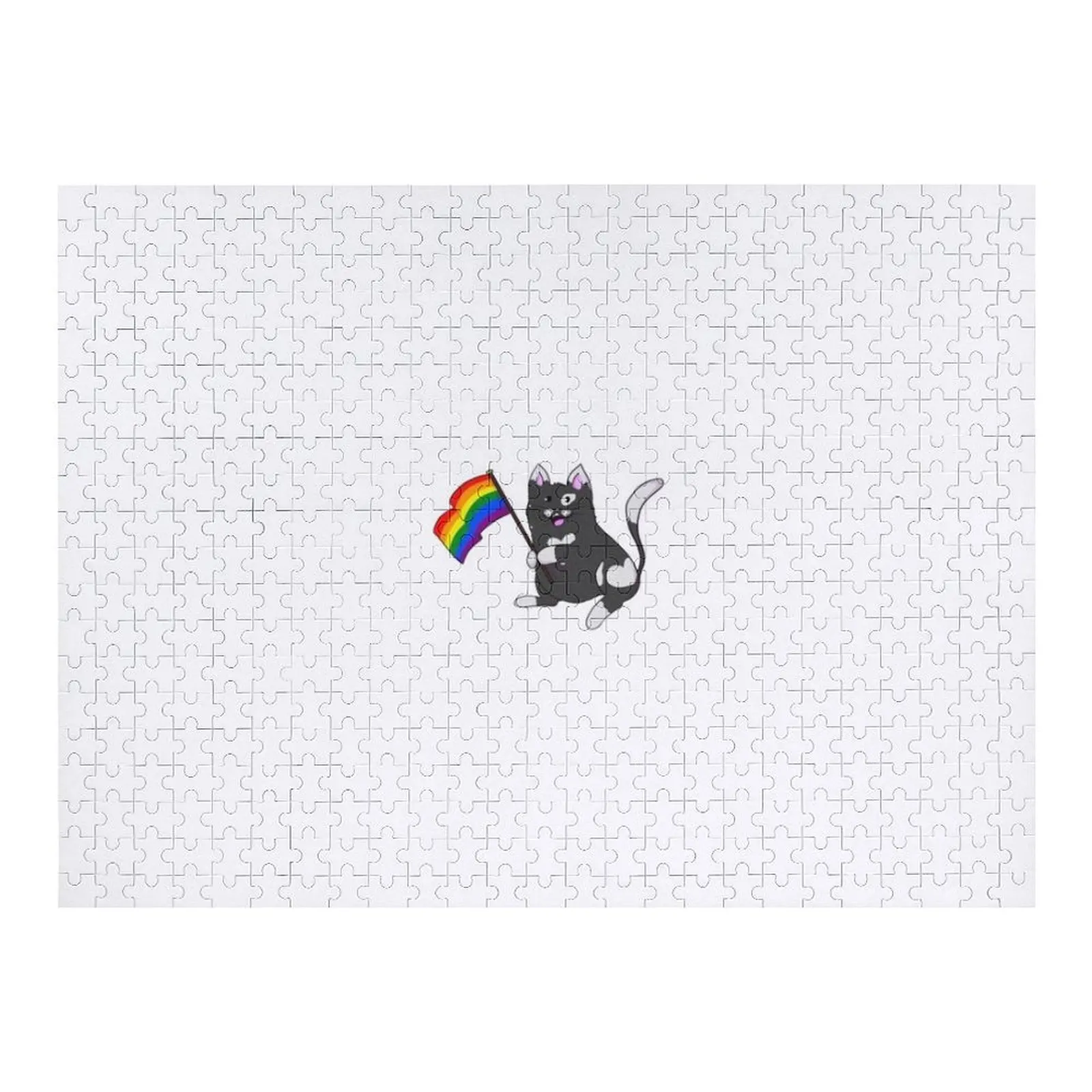 

LGBT Pride Cat Jigsaw Puzzle Custom Child Gift Works Of Art Wooden Adults Personalized Name Puzzle