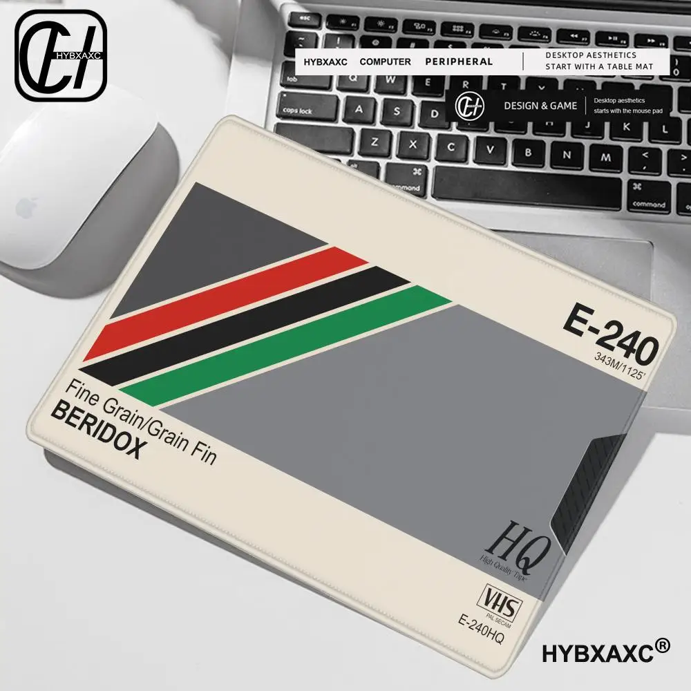 Hot VHS T-120 Mouse Pad Cartoon Rubber Small Mouse Pad Desktop Computer Office Keyboard E-sports ROGs Game 450x400x3mm