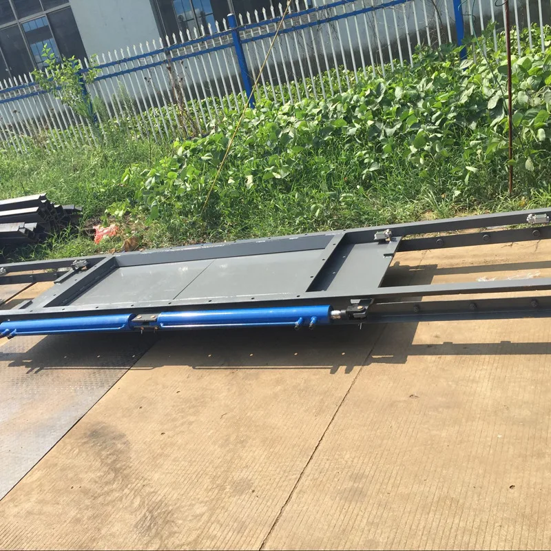 

Electro-hydraulic push rod flat gate DPZ dual drive cast iron gate square