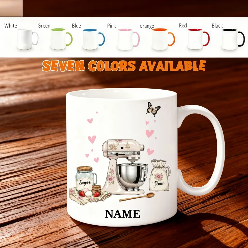 Customizable Name Coffee Mug - Perfect Birthday and Holiday Gift - Dishwasher Safe Mug for Baking and Culinary Scenes