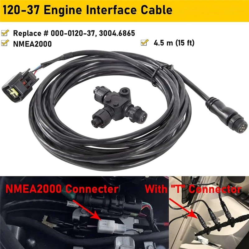 

For Lowrance & Simrad 000-0120-37 Yamaha Engine Interface Cable NMEA 2000 7M & T Replacement Spare Parts