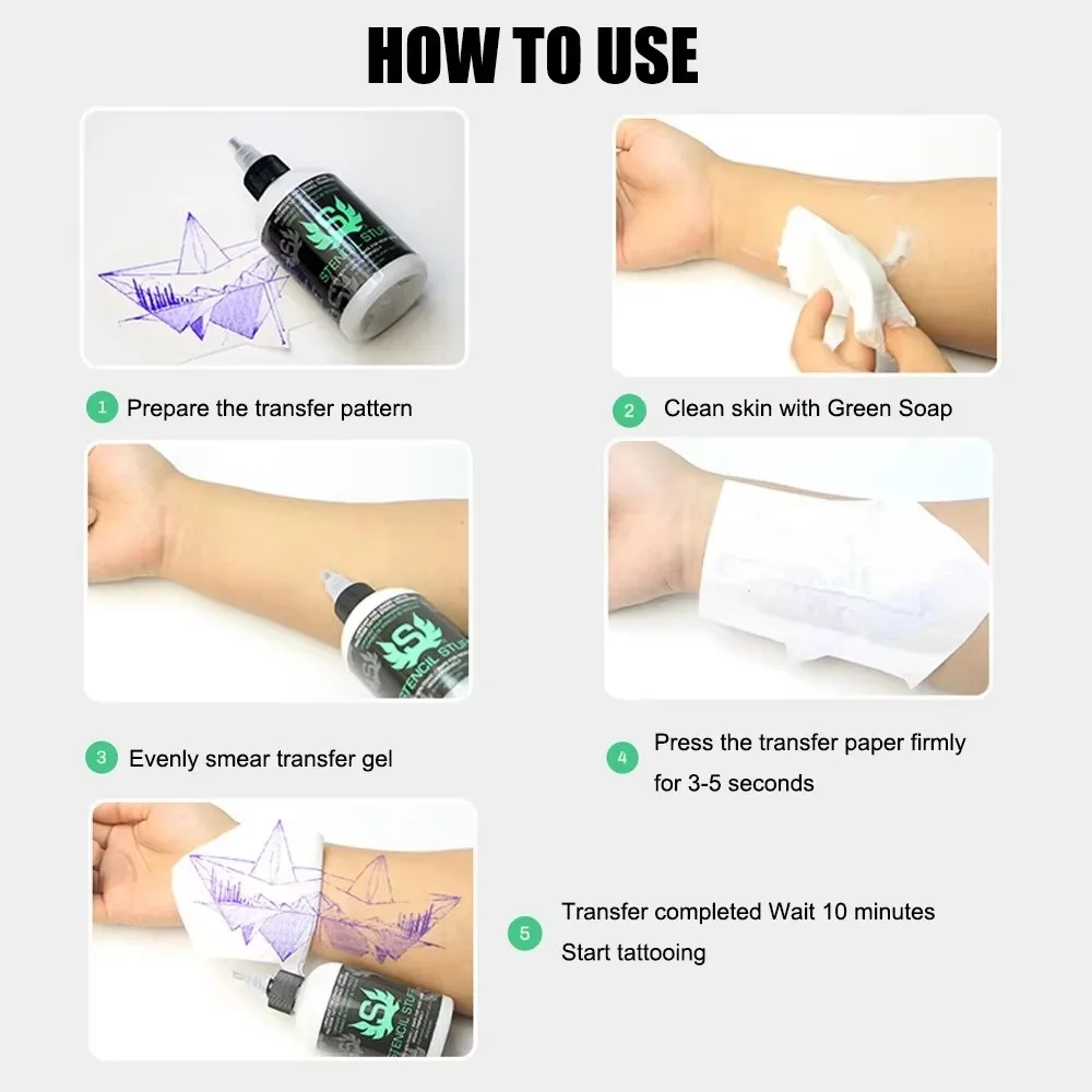 Wireless Tattoo Transfer Machine Kit Portable Wireless Tattoo Stencil Printers with Thermal Stencil Papers Transfer Cream Gel view 6