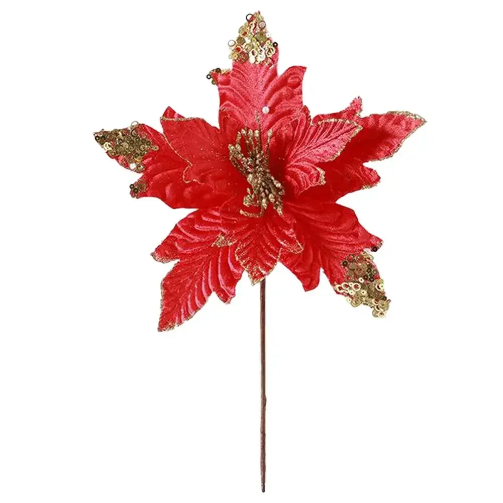 Handcrafted Simulation Christmas Flowers in Vibrant Colors Long Lasting Beauty Without the Hassle of Real Plants