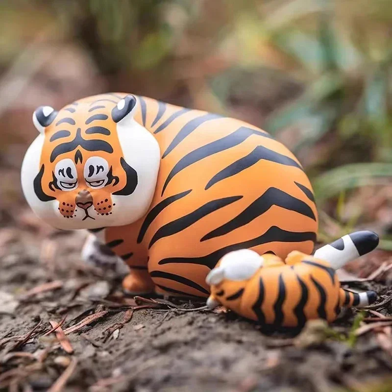 Pang Hu and Baby Blind Box Fat Tiger Surprise Figure Anime Action Figurine Models Kawaii Toys Desktop Decor Kids Birthday Gifts