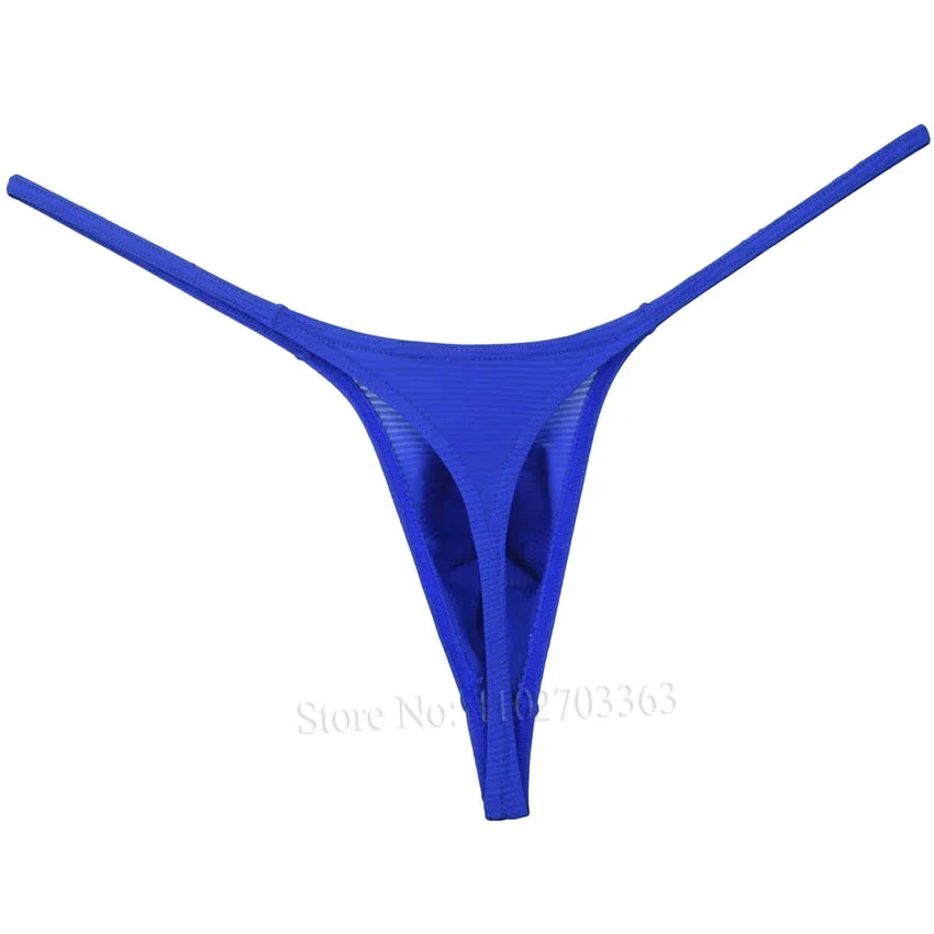 Sexy Solid Men Ultra Thin G-String Micro Enhance Pouch Thong Low-Rise Underwear Cheeky T Panties Hot Male Bulge Tangas