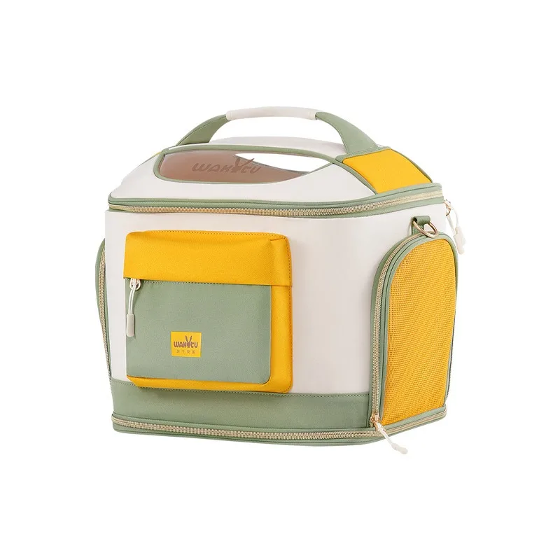 حقيبة الحيوانات الأليفة للدراجة الخارجية من Wakytu، حقيبة قطط كاجوال وقابلة للتنفس، حقيبة قطط محمولة بكتف واحد للدراجة #5