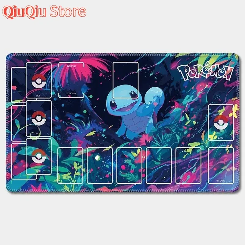 60x35x0,2 см аниме Pokemon GAME PTCG специальный игровой коврик для карт Battle Against Iono Пикачу Сквиртл Бульбазавр Чаризард подарки игрушки