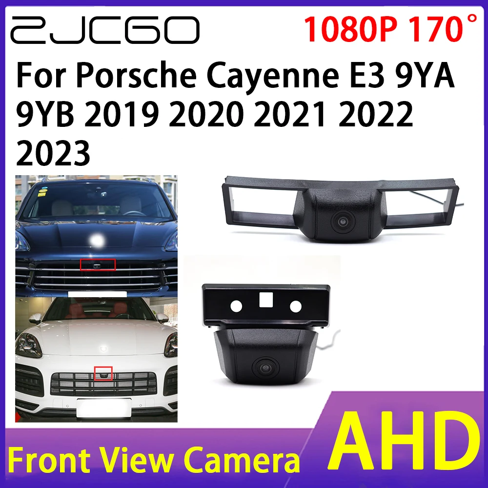 

ZJCGO Car Front View Camera AHD 1080P Waterproof Night Vision CCD for Porsche Cayenne E3 9YA 9YB 2019 2020 2021 2022 2023