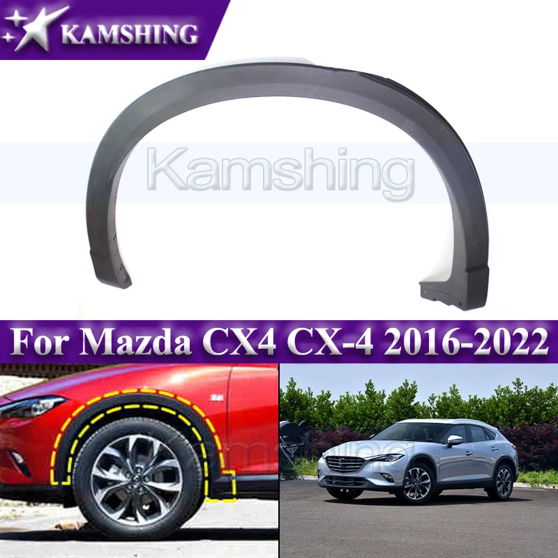 

Kamshing 1 piece Front or Rear Bumper Wheel Eyebrow For Mazda CX4 CX-4 2016-2022 Fender Wheel Eyebrow Anti-collision Strip