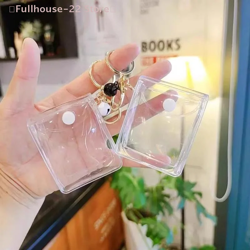 【MAX-22】1Pcs Transparent PVC Square Mini Coin Purses Case Clear Small Key Wallets Pouch Lipstick Earphone Coin Storage Bags